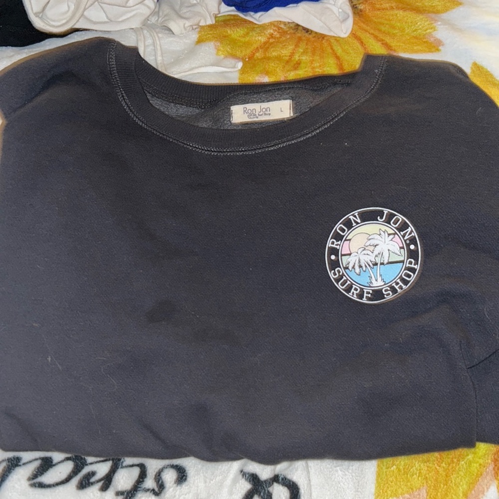 ron jon crew neck dark grey size large